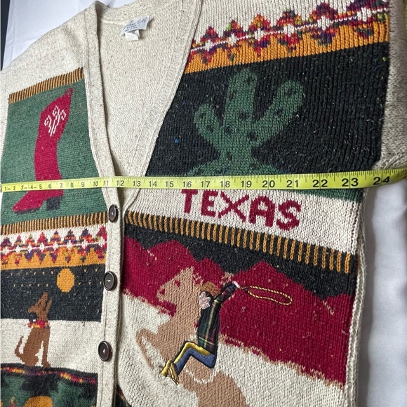 Texas Themed Cardigan Sweater - Multicolor size 1X - Picture 9 of 11